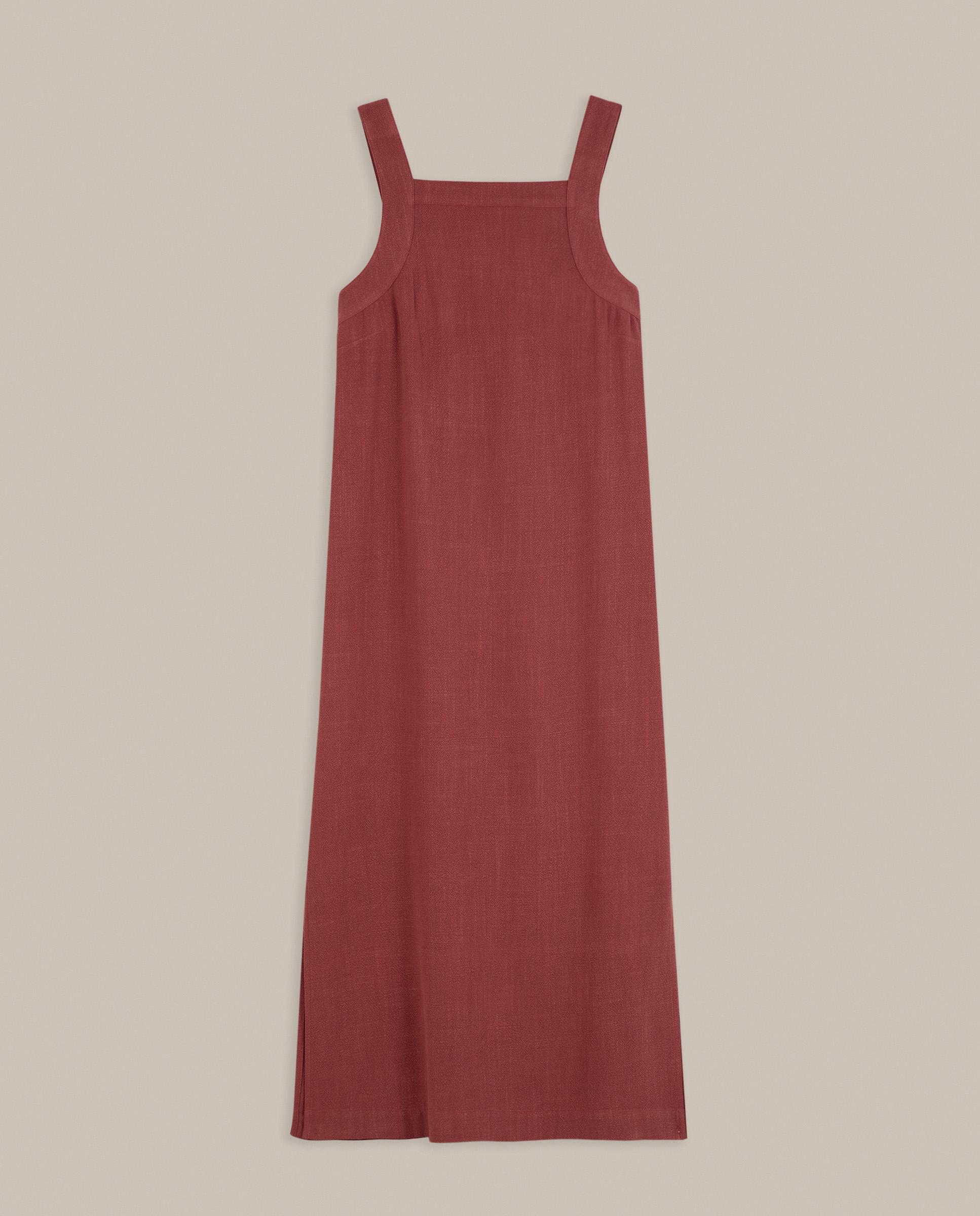 Vestido midi de tirantes con lazo en la espalda - Trucco - Marsala Marsala-4
