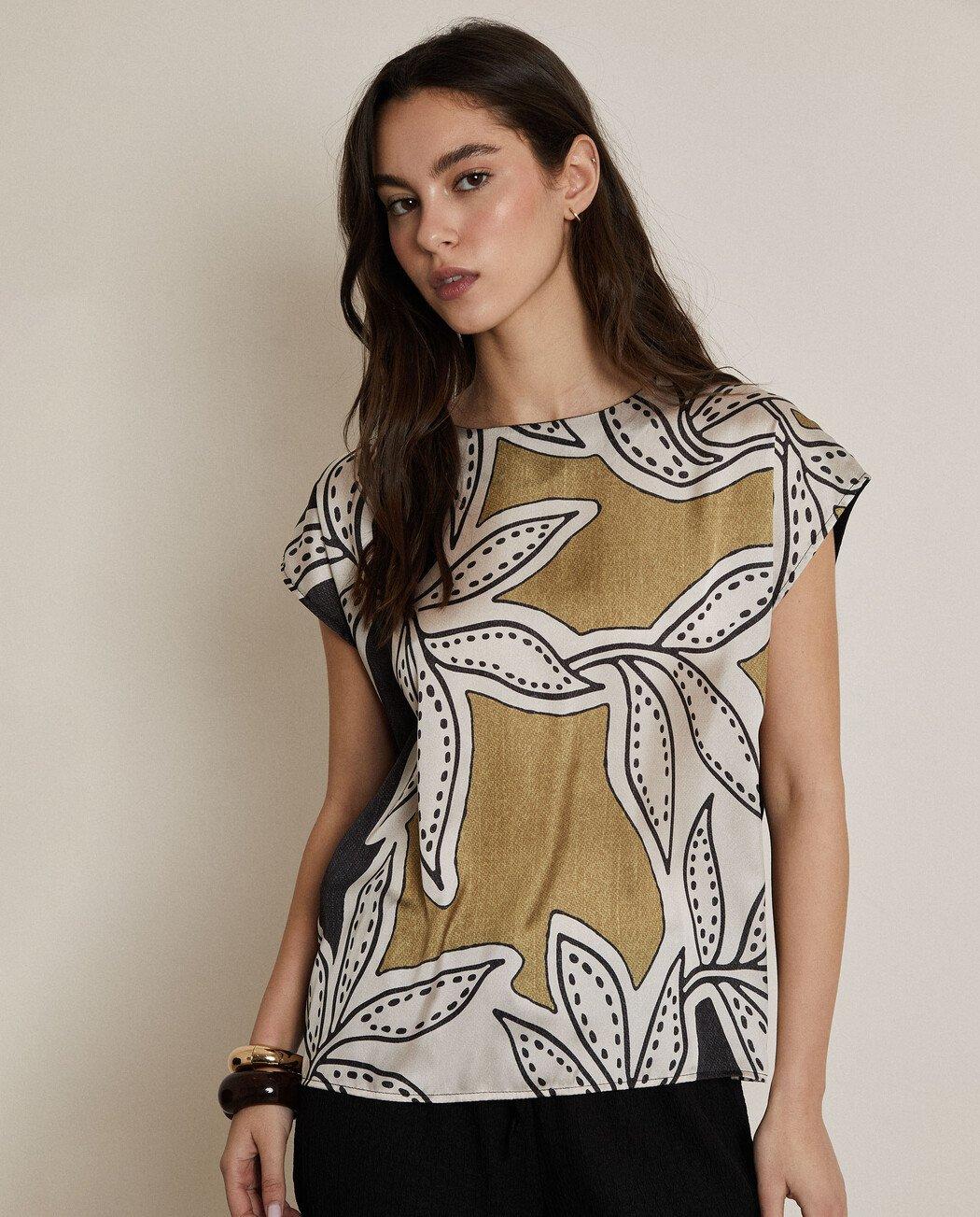 Trucco - Camiseta de mujer estampada de manga corta.