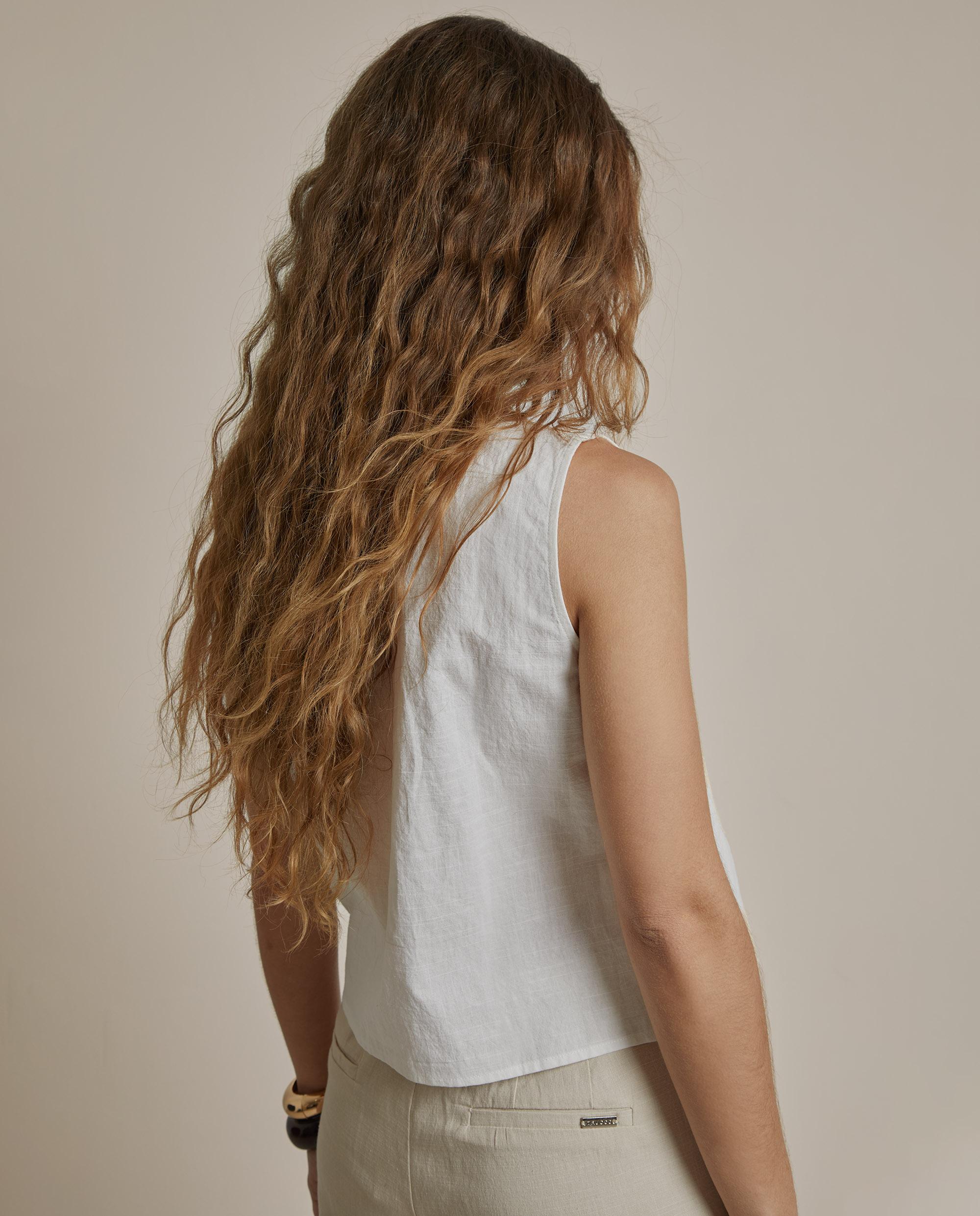 Top de mujer 100% algodón con bordados - Trucco - Blanco Blanco-3