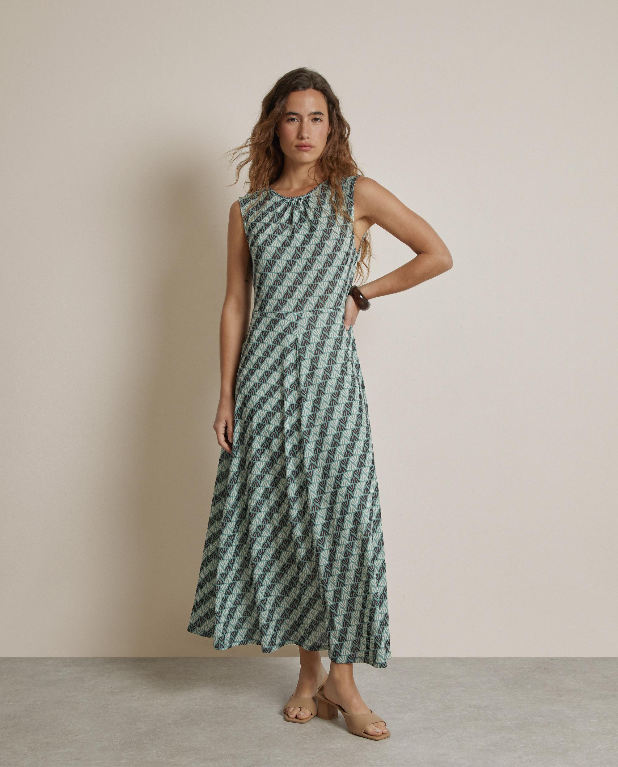 Trucco - Vestido midi estampado sin mangas.