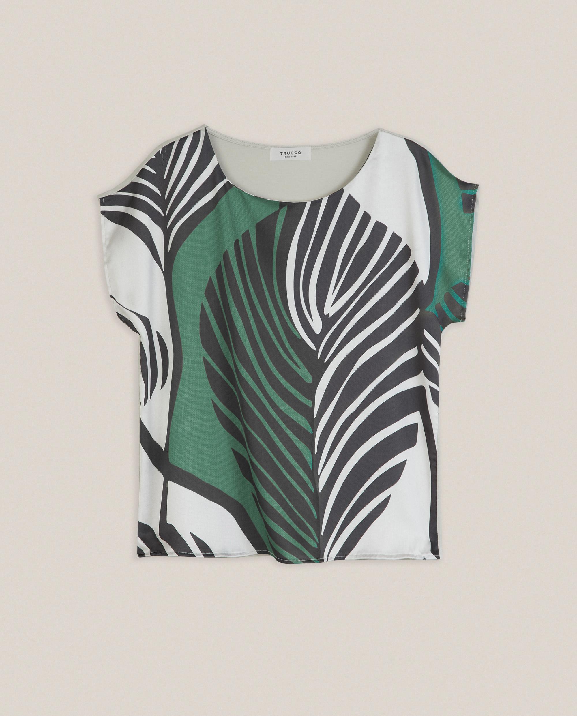 Camiseta de mujer satinada estampada - Trucco - Multicolor Multicolor-4