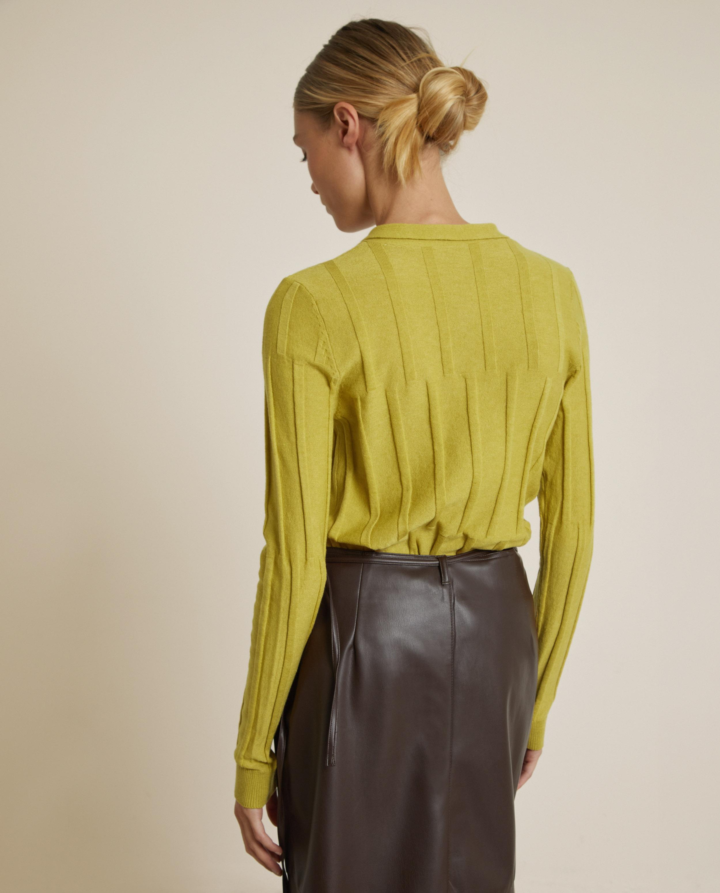 Jersey de mujer de punto con lazada anudada - Trucco - Pistacho Pistacho-3