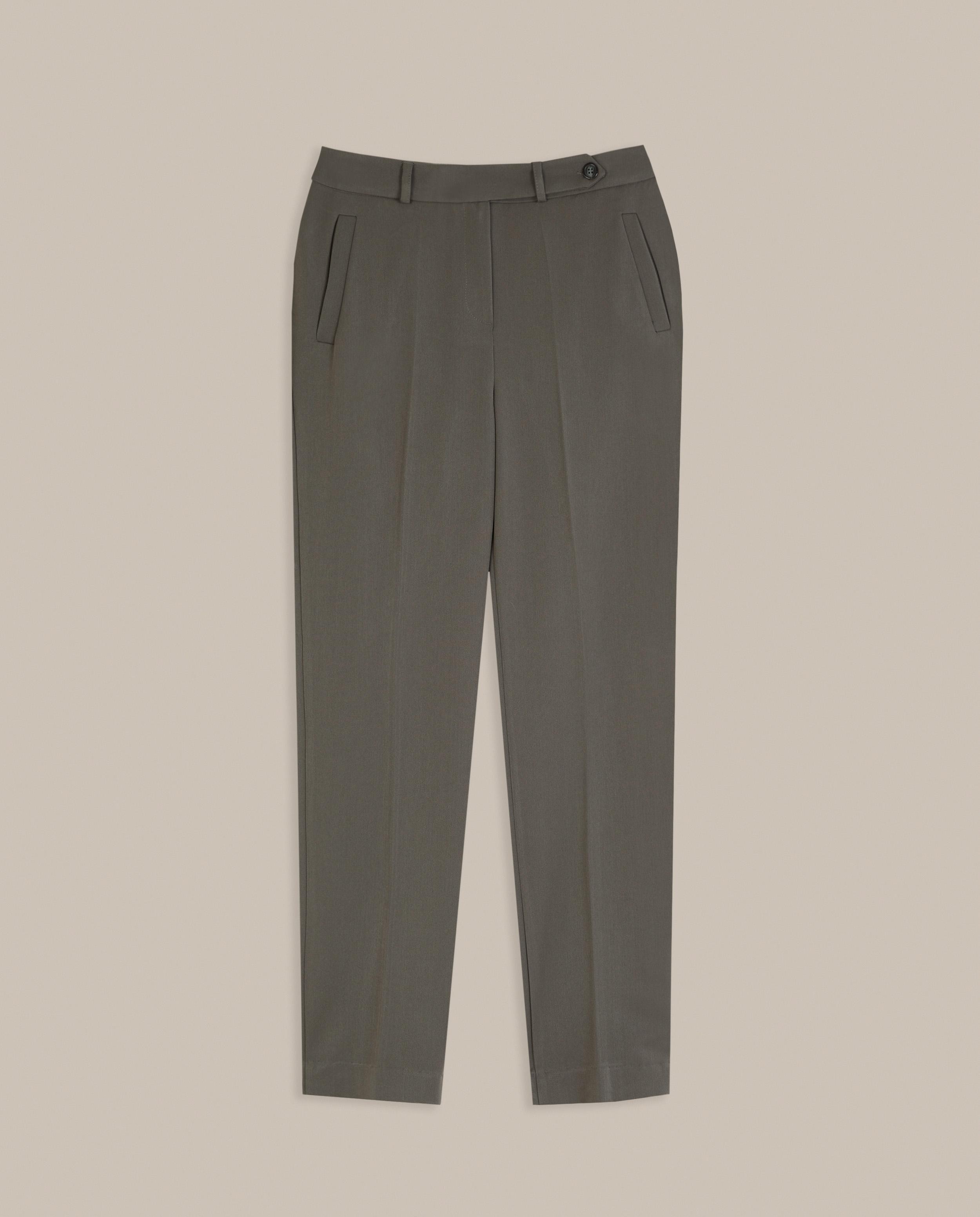 Pantalón recto de mujer con pinzas - Trucco - Gris oscuro Gris oscuro-4