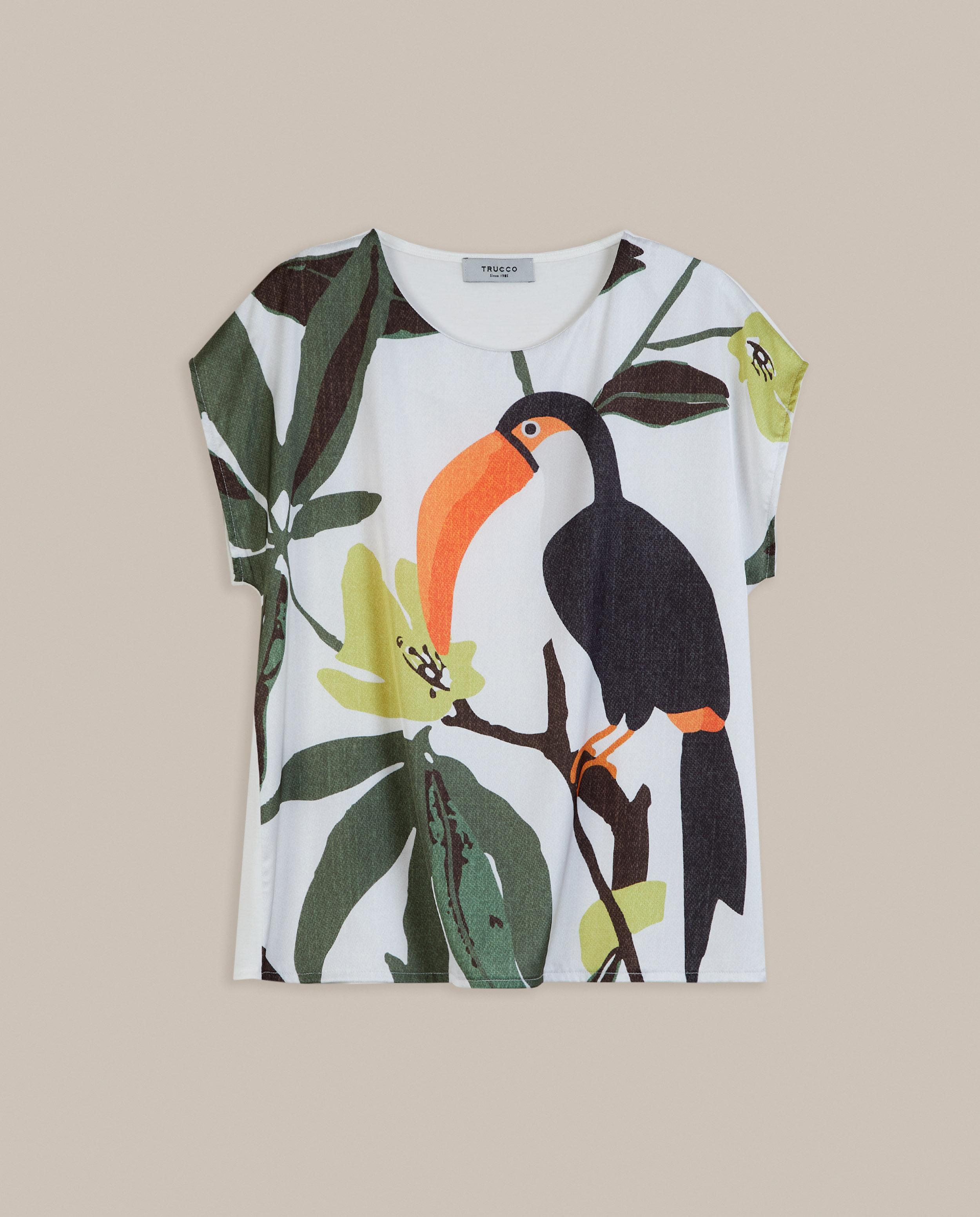 Camiseta de mujer de manga corta estampada - Trucco - Multicolor Multicolor-4