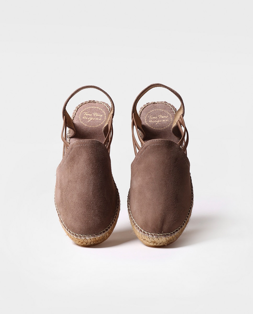 Alpargatas de cuña de mujer de ante con elásticos - Toni Pons - Topo Topo-2