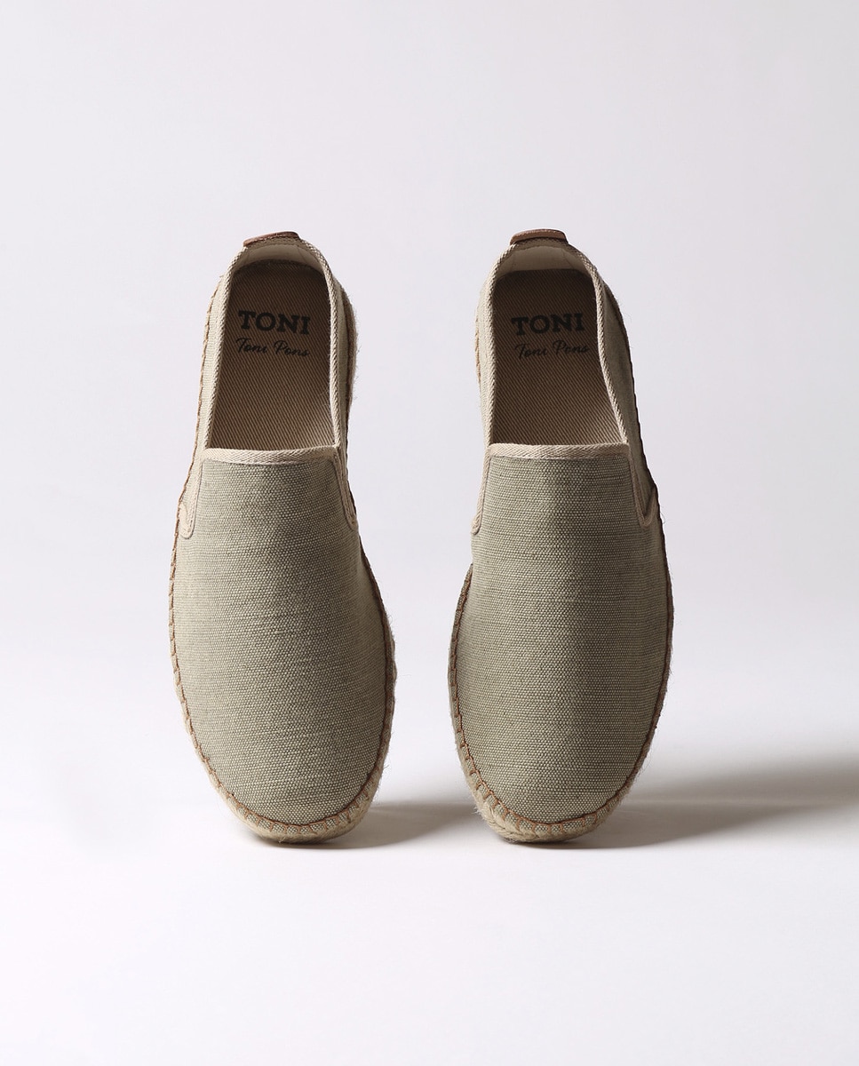 Alpargatas de hombre de tejido y suela de goma - Toni Pons - Kaki Kaki-2