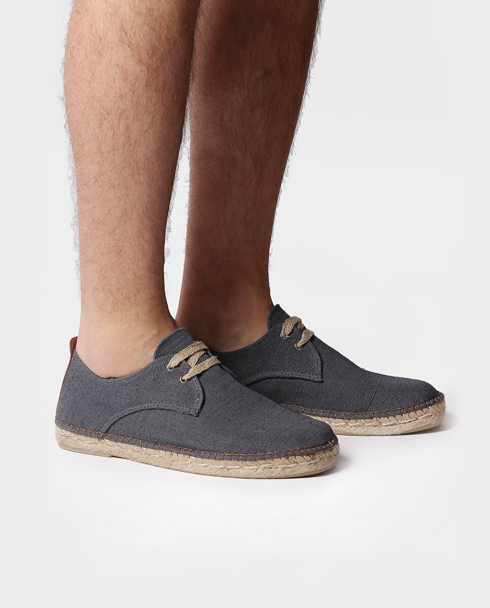 Alpargatas de hombre de tejido con cordones - Toni Pons - Negro Negro-2