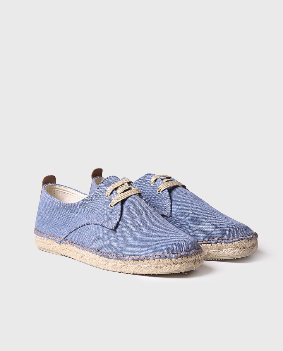 Alpargatas de hombre de tejido con cordones - Toni Pons - Azul Azul-4