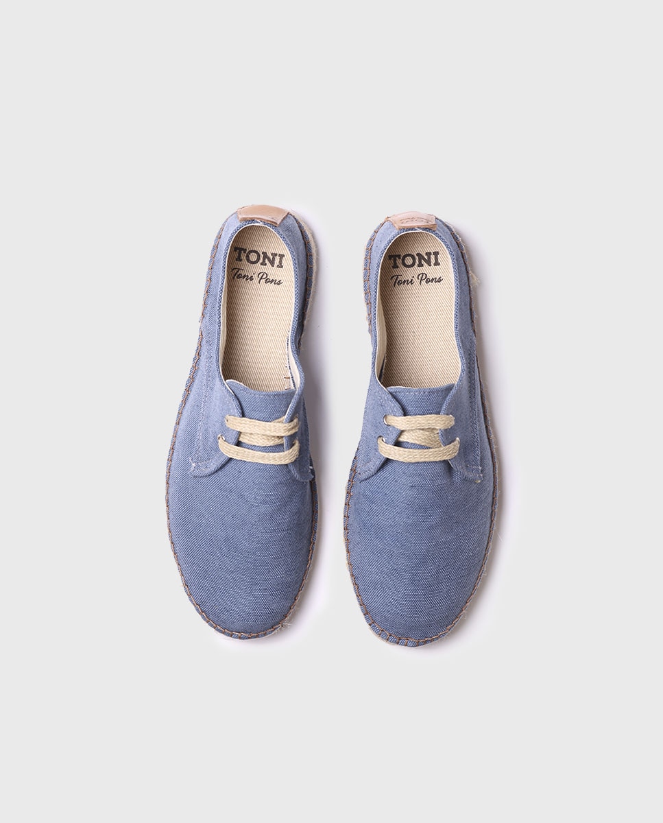 Alpargatas de hombre de tejido con cordones - Toni Pons - Azul Azul-3