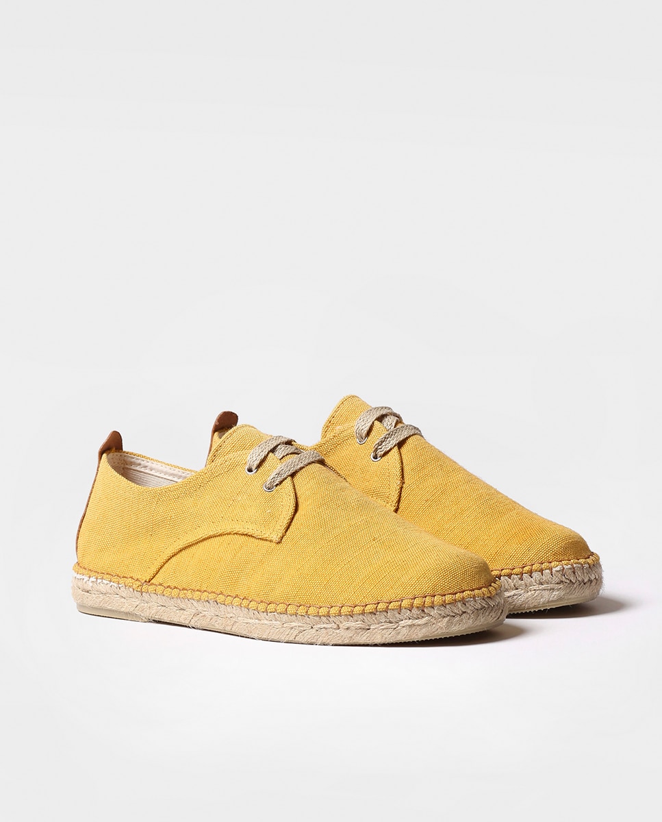 Alpargatas de hombre de tejido con cordones - Toni Pons - Amarillo Amarillo-2