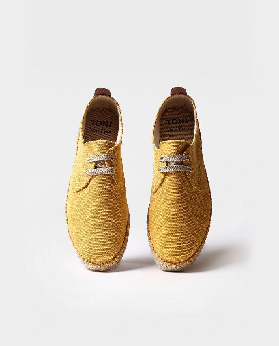 Alpargatas de hombre de tejido con cordones - Toni Pons - Amarillo Amarillo-3