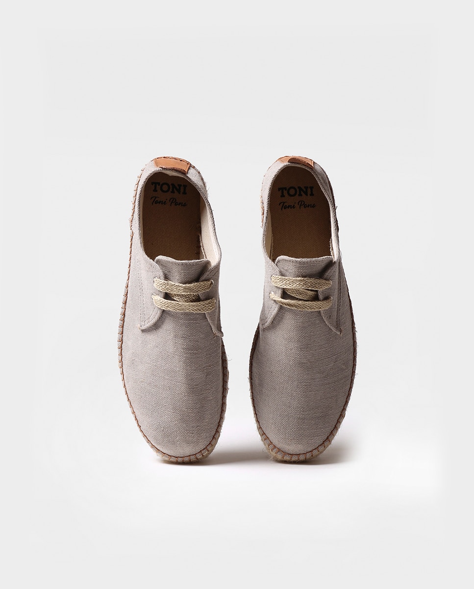 Alpargatas de hombre de tejido con cordones - Toni Pons - Gris Gris-3