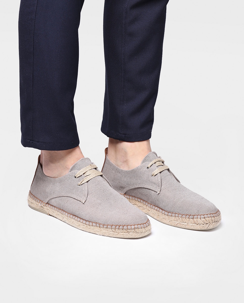 Alpargatas de hombre de tejido con cordones - Toni Pons - Gris Gris-2