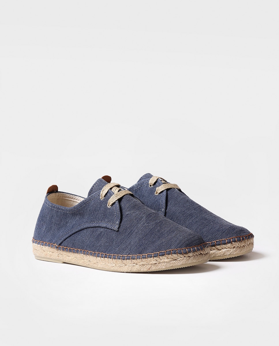 Alpargatas de hombre de tejido con cordones - Toni Pons - Azul marino Azul marino-3