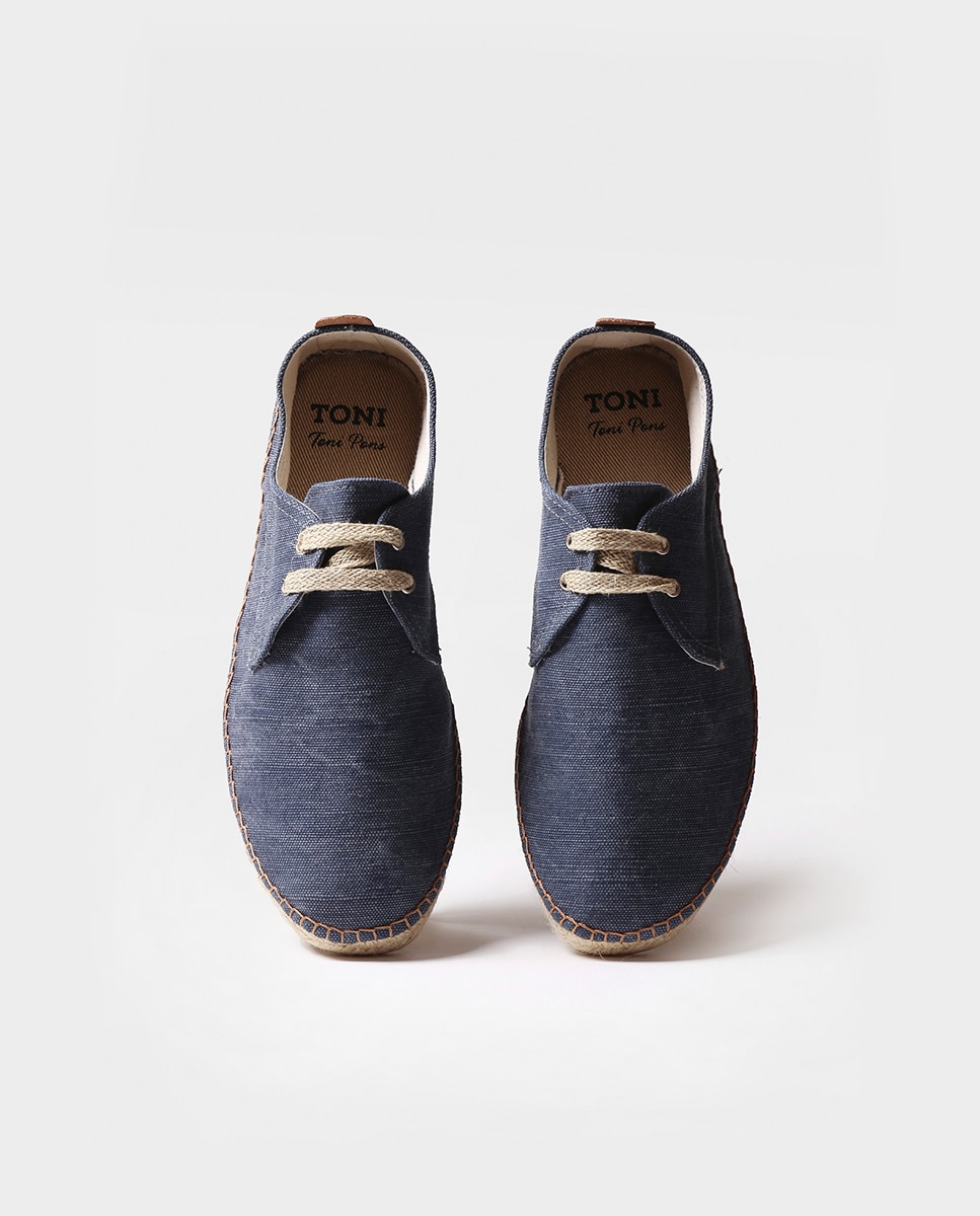 Alpargatas de hombre de tejido con cordones - Toni Pons - Azul marino Azul marino-2