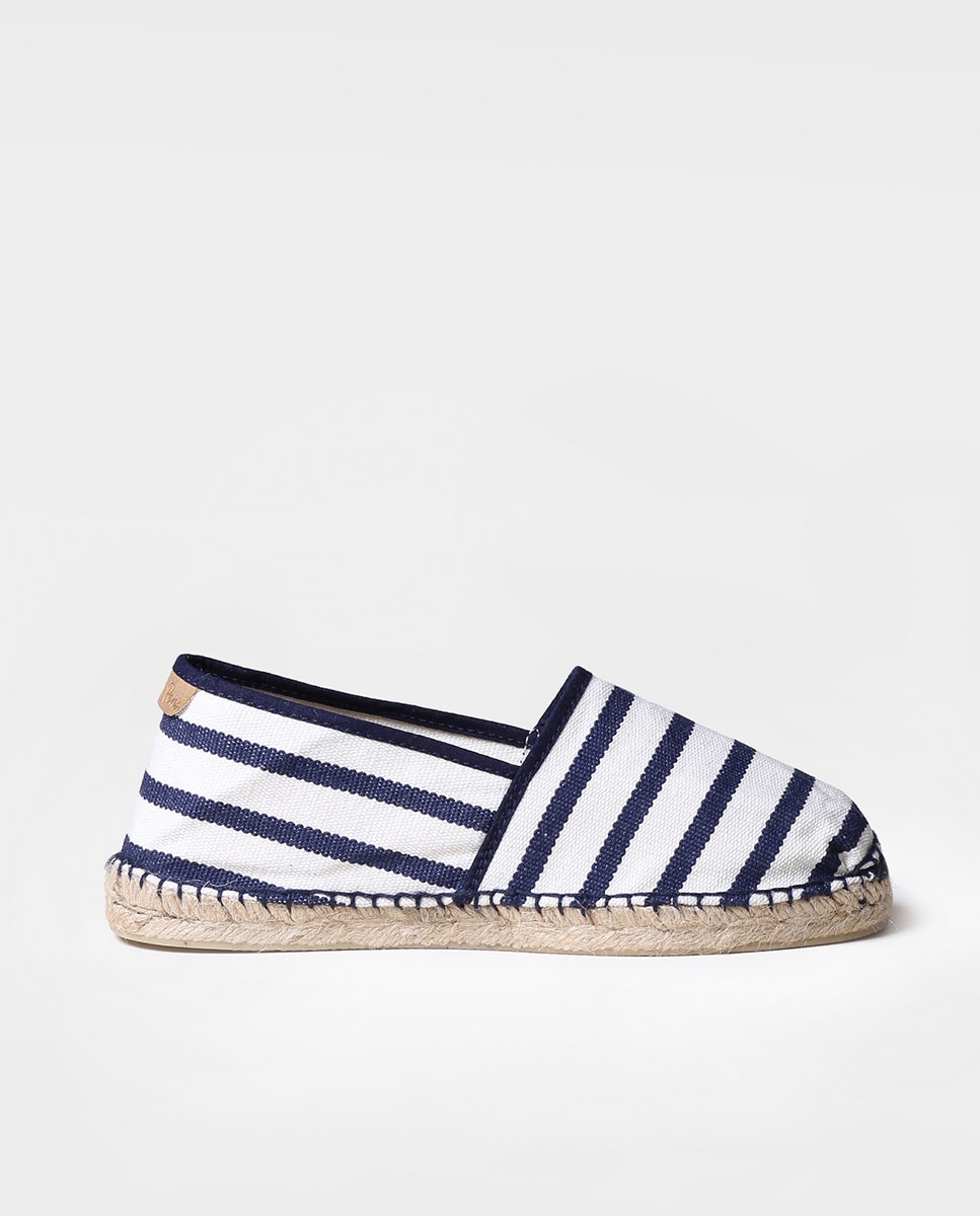 Alpargatas planas unisex de tejido a rayas - Toni Pons - Azul Azul-1