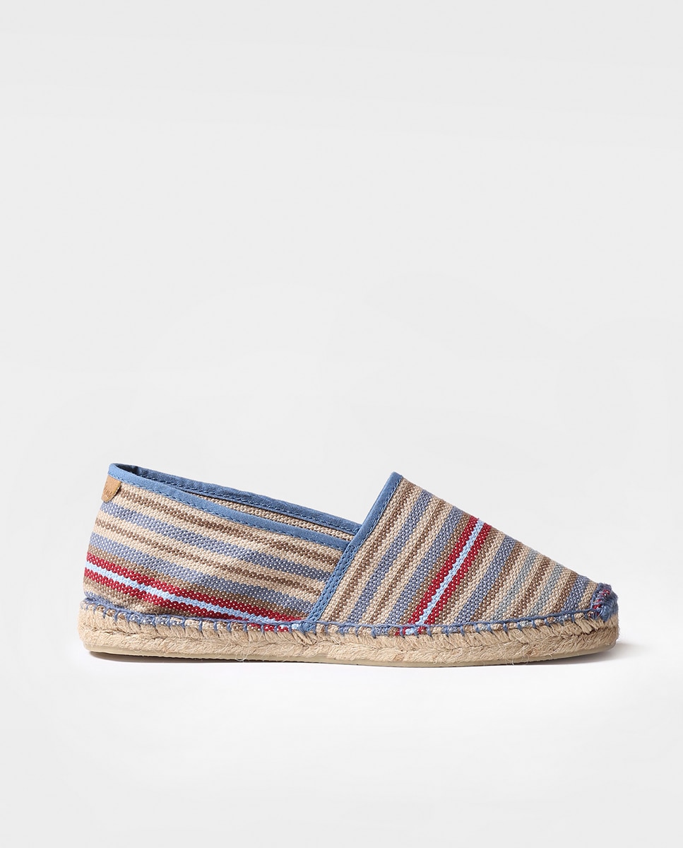 Alpargatas planas unisex de tejido a rayas - Toni Pons - Azul claro Azul claro-1