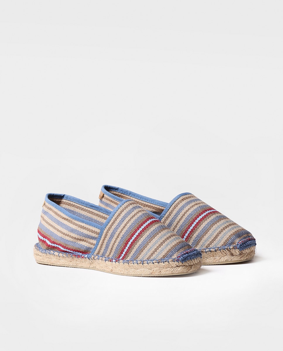 Alpargatas planas unisex de tejido a rayas - Toni Pons - Azul claro Azul claro-2