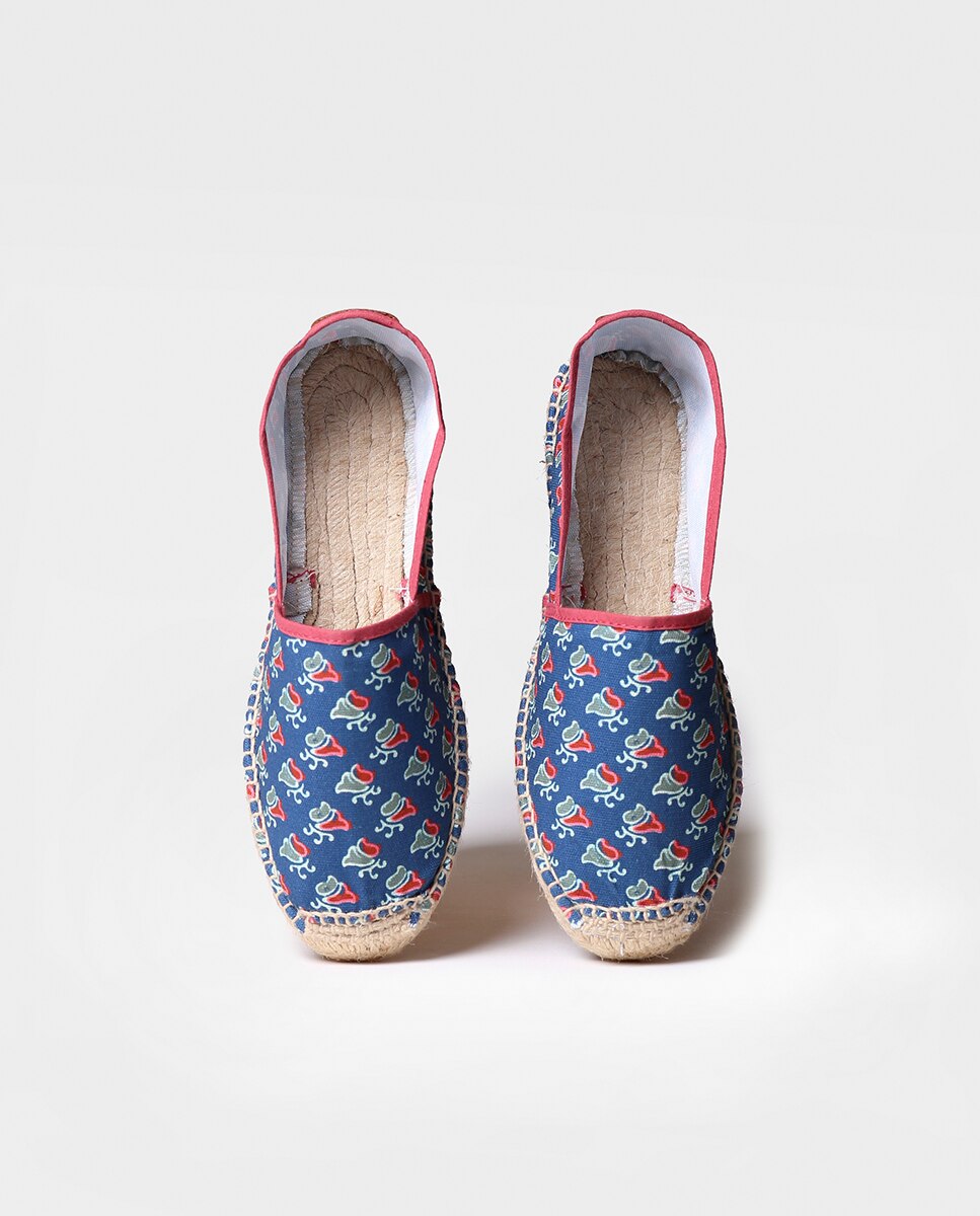 Alpargatas planas unisex de tejido estampado - Toni Pons - Azul Azul-3