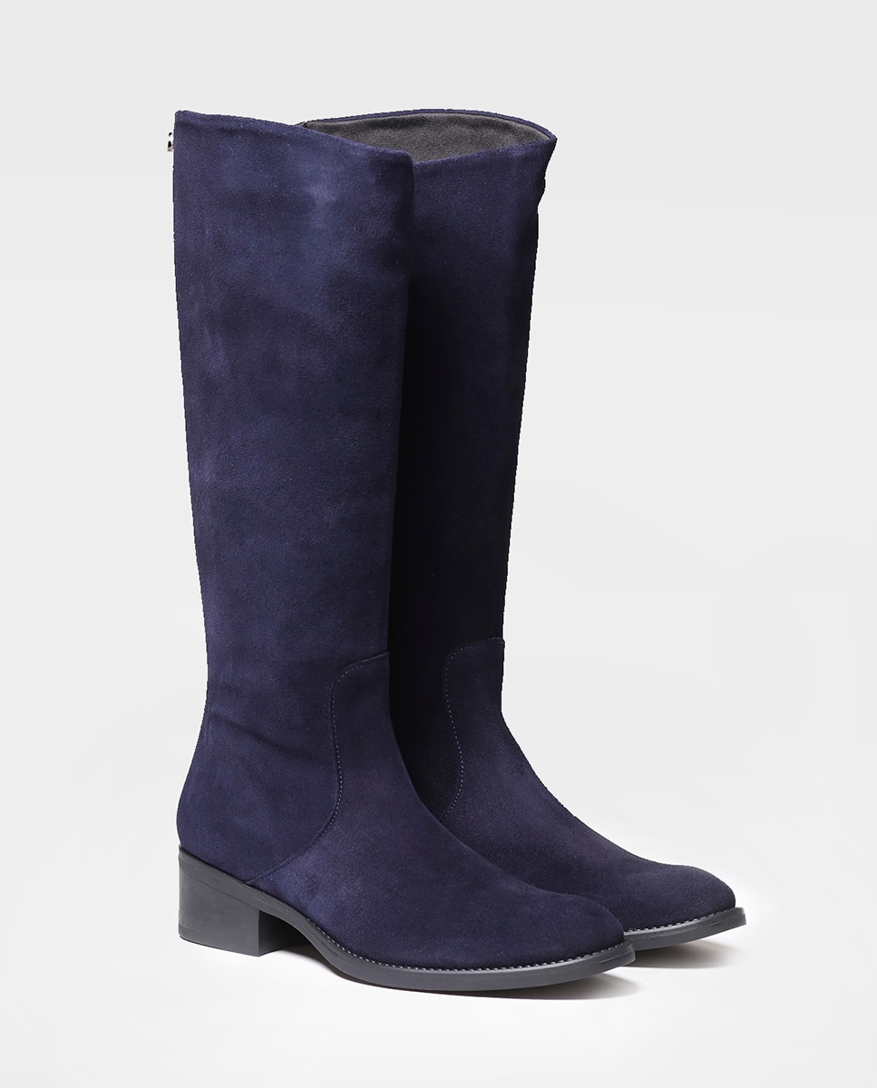 Botas de mujer de serraje con cremallera - Toni Pons - Azul marino Azul marino-2