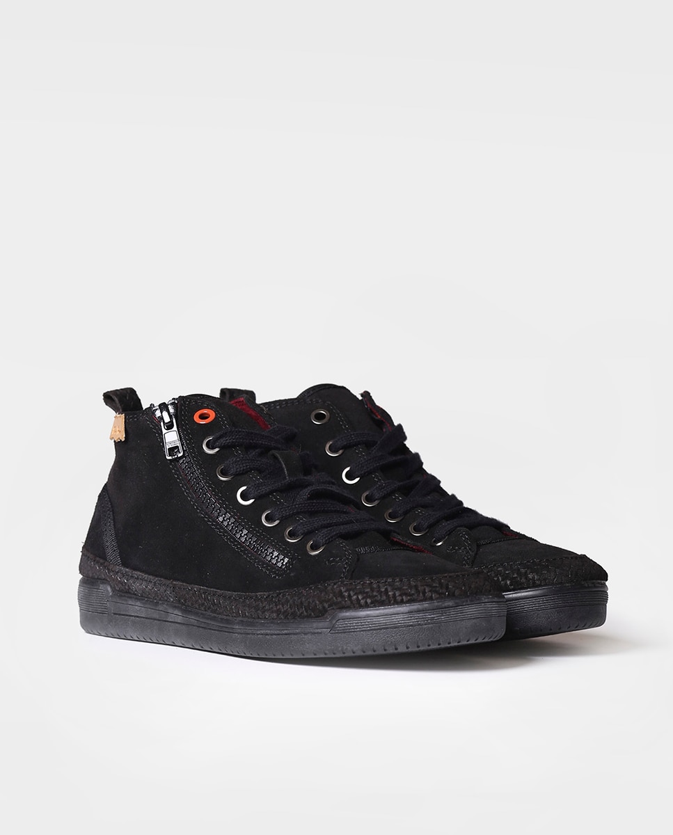 Zapatillas de serraje de mujer con cordones - Toni Pons - Negro Negro-2