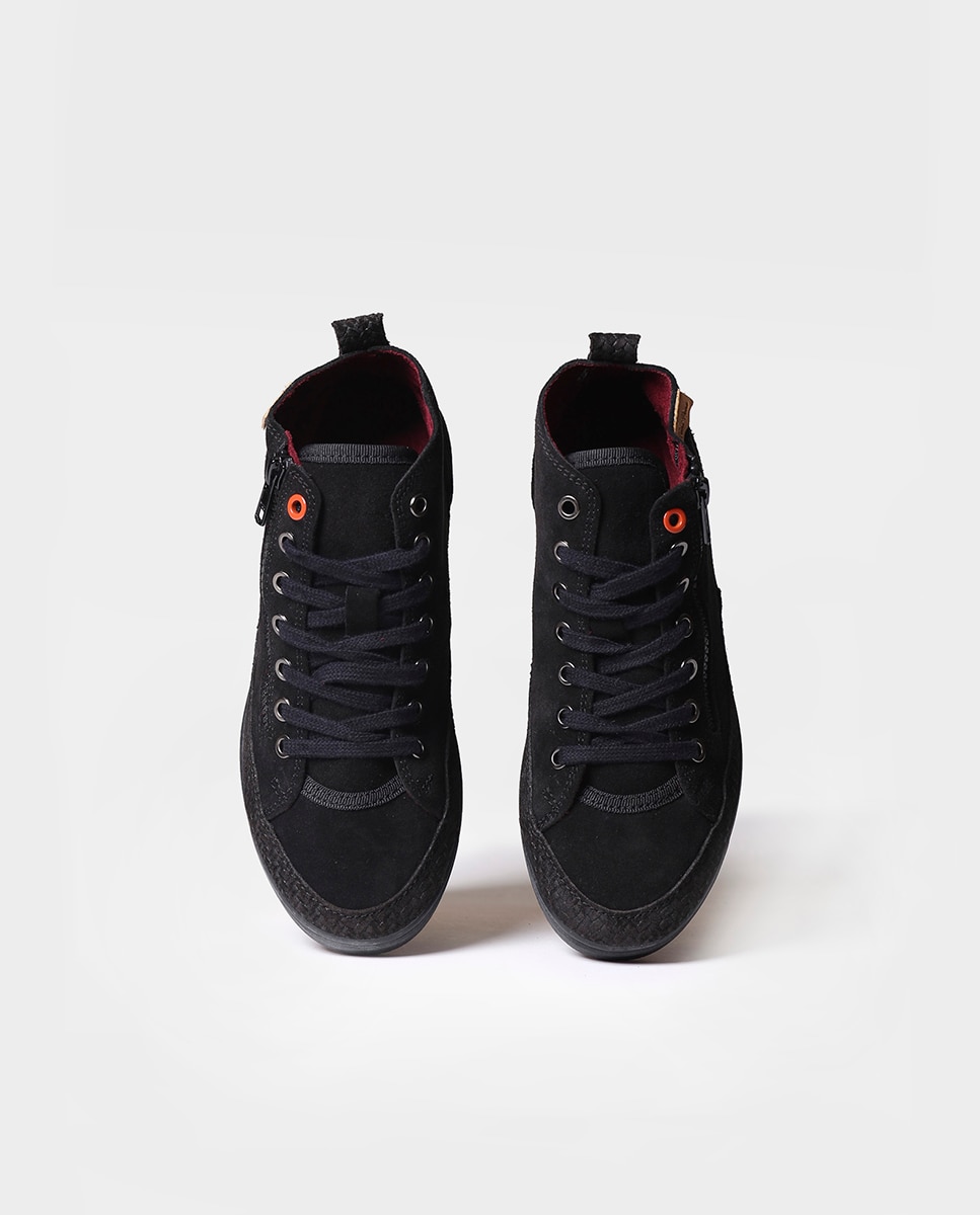 Zapatillas de serraje de mujer con cordones - Toni Pons - Negro Negro-3