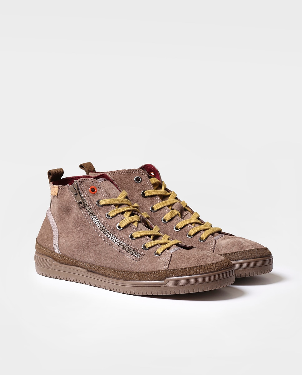 Zapatillas de serraje de mujer con cordones - Toni Pons - Marrón Marrón-3