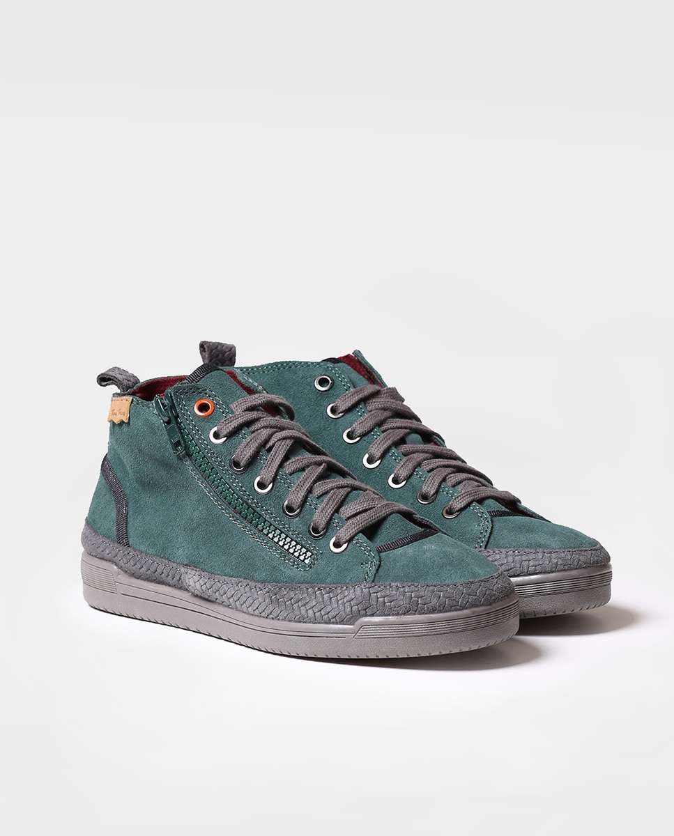 Zapatillas de serraje de mujer con cordones - Toni Pons - Verde Verde-2