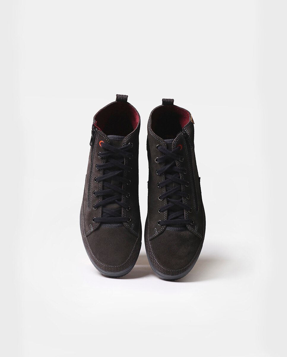 Imagen 3 de Zapatillas de serraje de hombre en tonos lisos con cordones - Toni Pons - Negro Negro