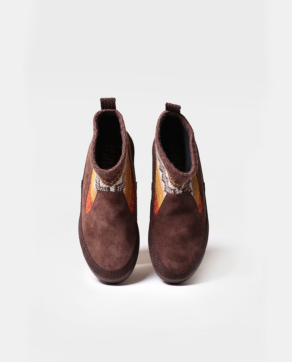 Zapatillas de serraje de mujer con cordones - Toni Pons - Marrón Marrón-3
