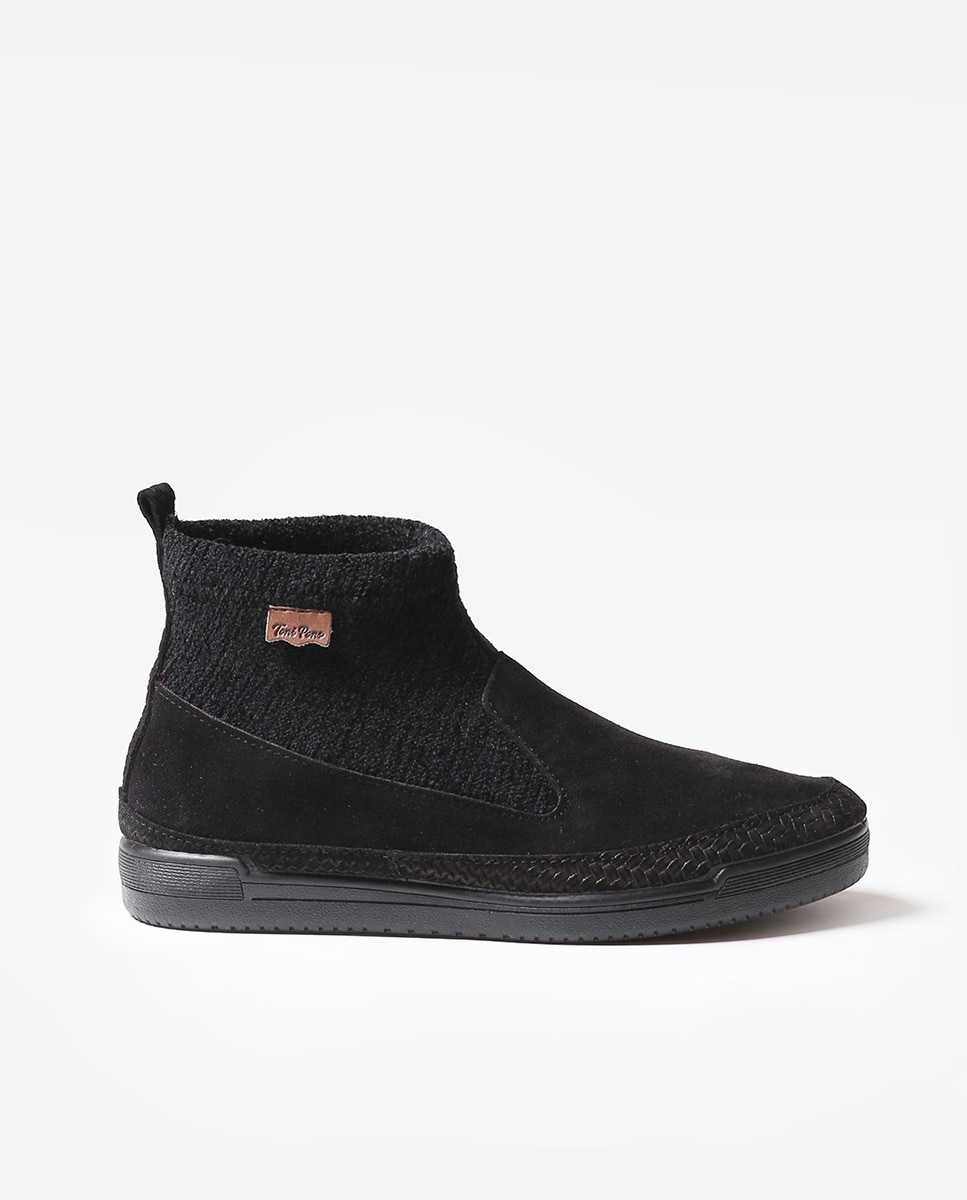 Zapatillas de serraje de mujer con cordones - Toni Pons - Negro Negro-1