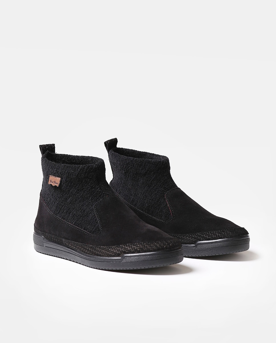 Zapatillas de serraje de mujer con cordones - Toni Pons - Negro Negro-2