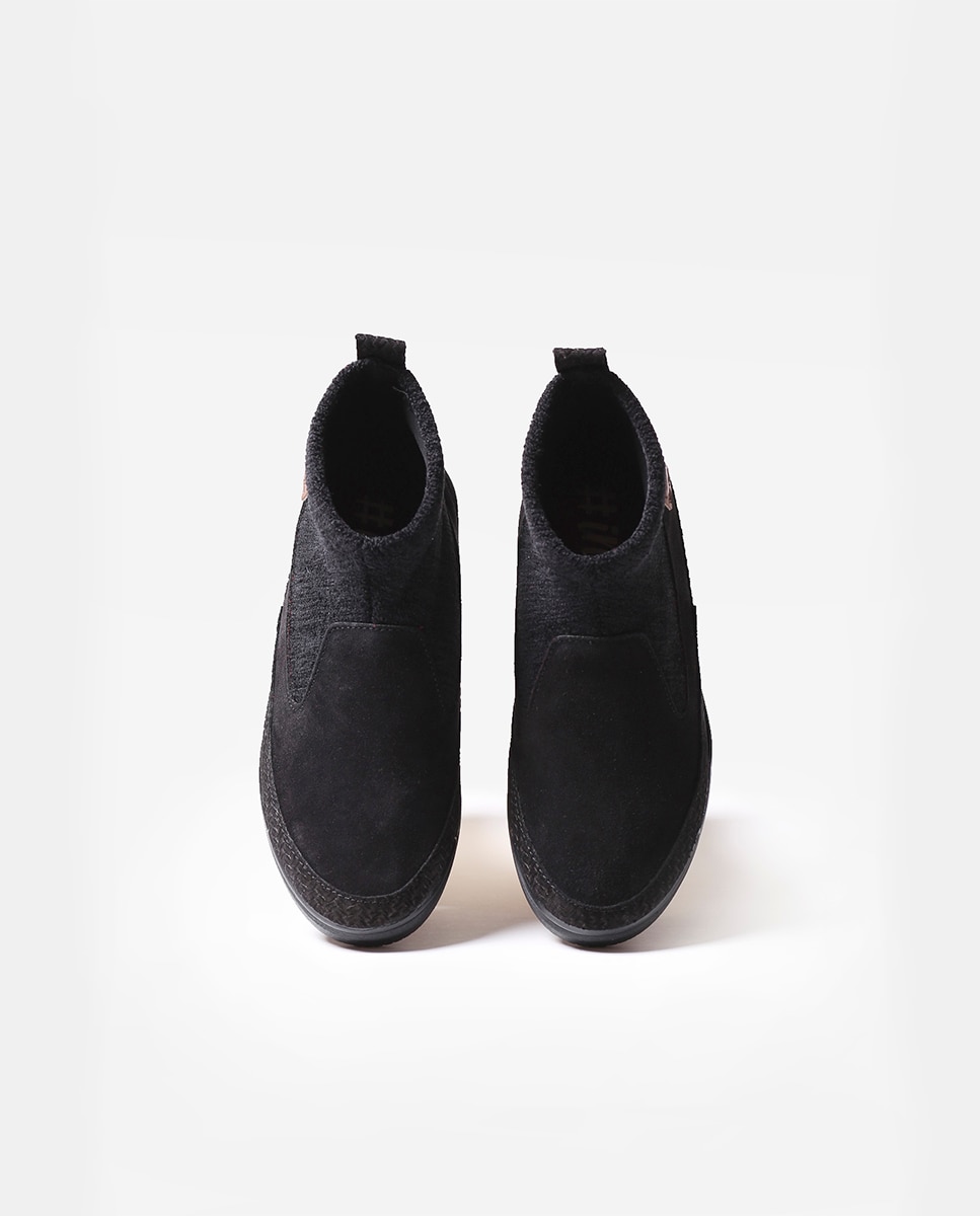 Zapatillas de serraje de mujer con cordones - Toni Pons - Negro Negro-3