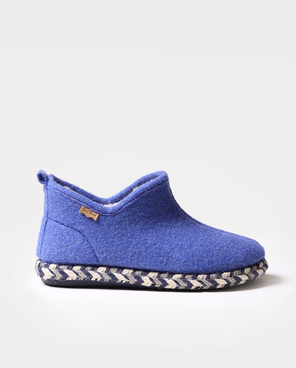 Zapatillas de casa cerradas de mujer de fieltro en tonos lisos - Toni Pons - Azul Azul-1