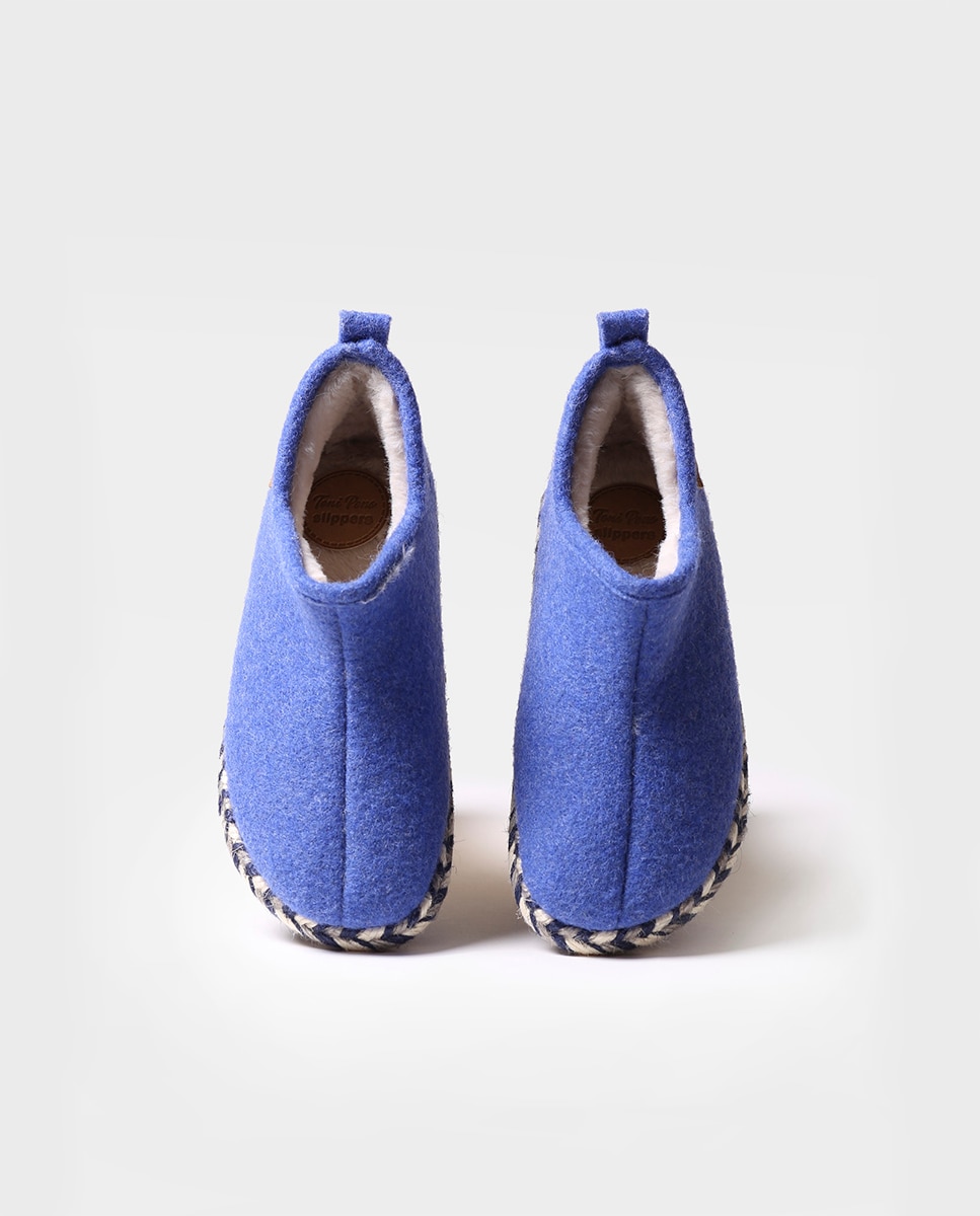 Zapatillas de casa cerradas de mujer de fieltro en tonos lisos - Toni Pons - Azul Azul-3