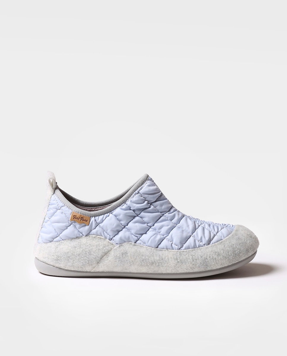 Zapatillas de casa cerradas de mujer de tejido acolchado - Toni Pons - Blanco Blanco-1