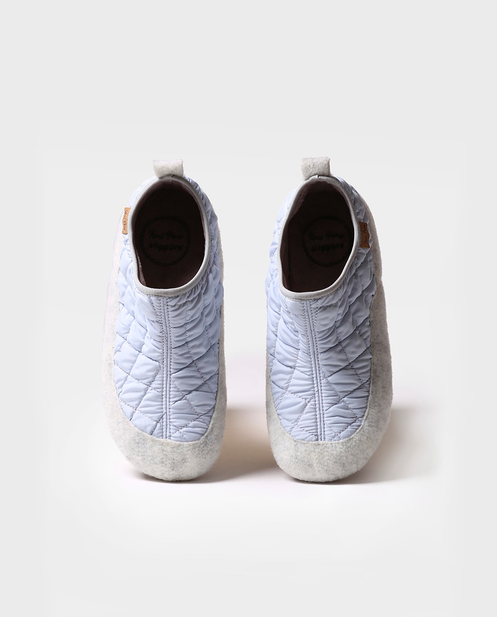 Zapatillas de casa cerradas de mujer de tejido acolchado - Toni Pons - Blanco Blanco-3