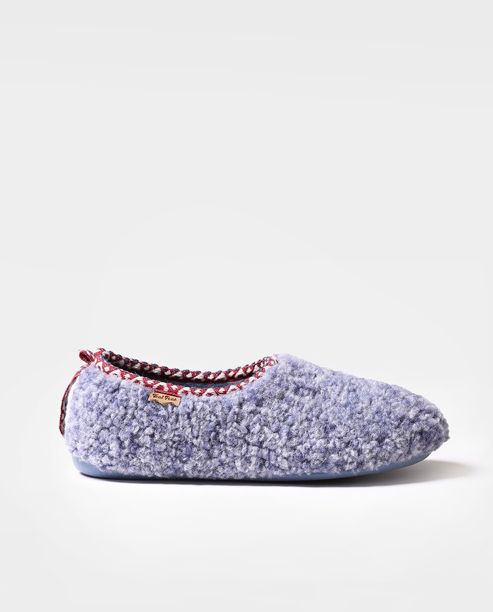 Zapatillas de casa cerradas de mujer de borrego - Toni Pons - Azul Azul-1