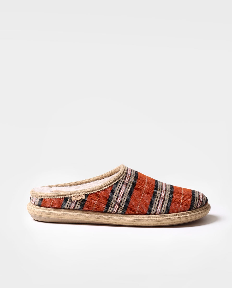 Zapatillas de casa de hombre de tejido a cuadros - Toni Pons - Marrón Marrón-1