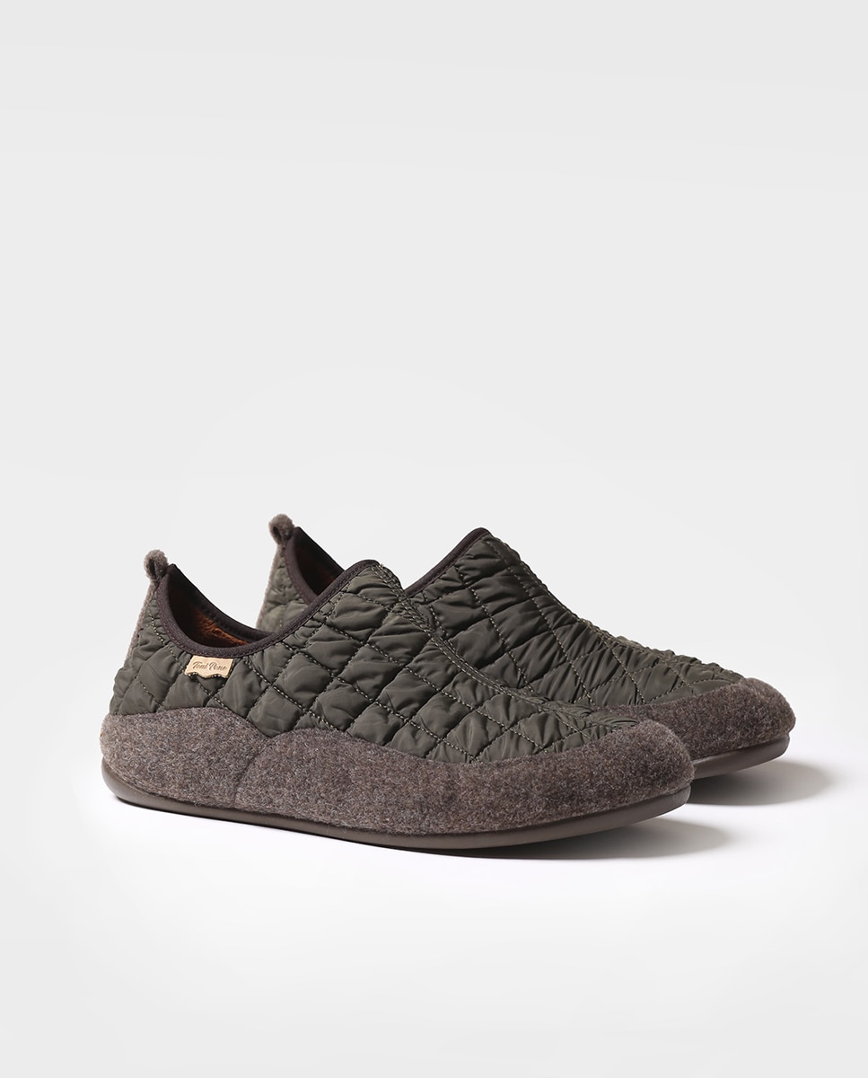 Imagen 4 de Zapatillas de casa de hombre tipo botín - Verde Verde