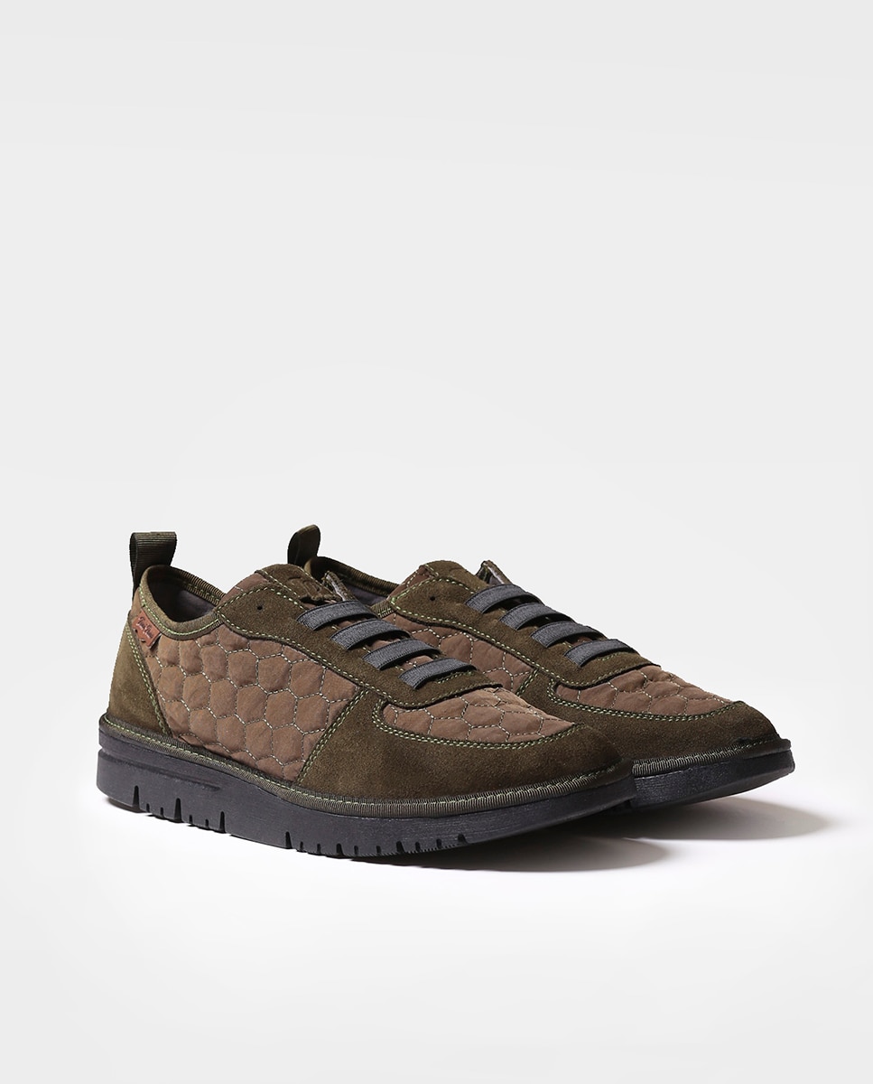 Zapatillas de lona de mujer de tejido con elásticos - Toni Pons - Kaki Kaki-2