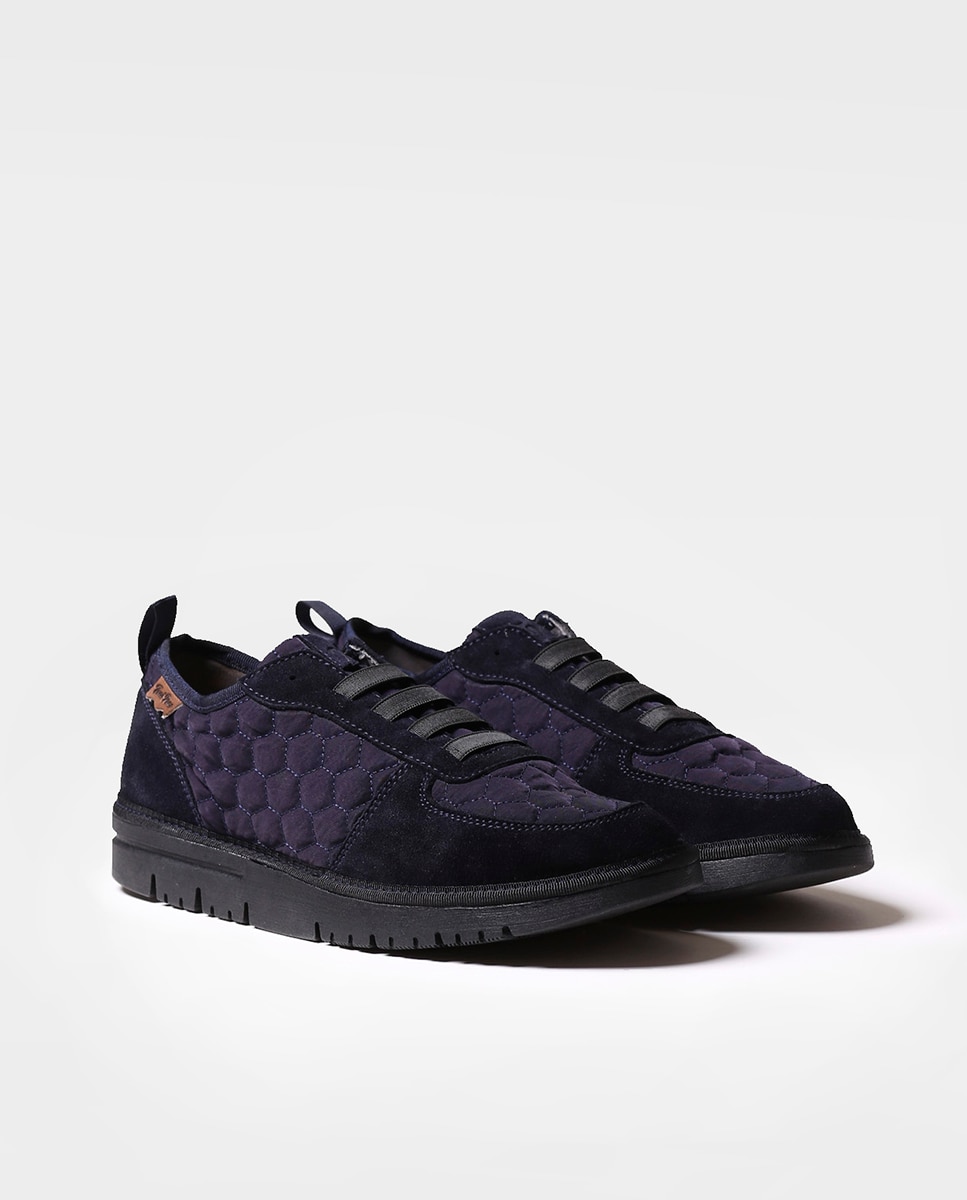 Zapatillas de lona de mujer de tejido con elásticos - Toni Pons - Azul marino Azul marino-2