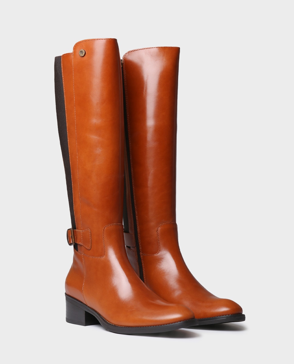 Botas de mujer de piel con cremallera - Toni Pons - Marrón Marrón-3