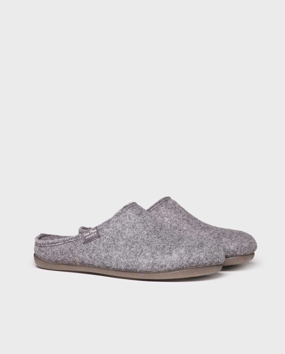 Imagen 2 de Zapatillas de casa cerradas de mujer de fieltro reciclado - Toni Pons - Gris Gris