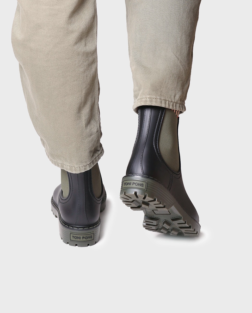 Botines de agua de mujer de goma con elásticos - Toni Pons - Kaki Kaki-4