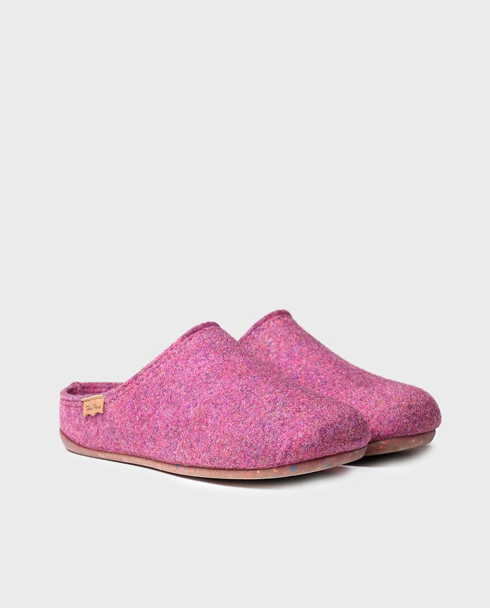 Zapatillas de casa cerradas de mujer de fieltro reciclado - Toni Pons - Morado Morado-2