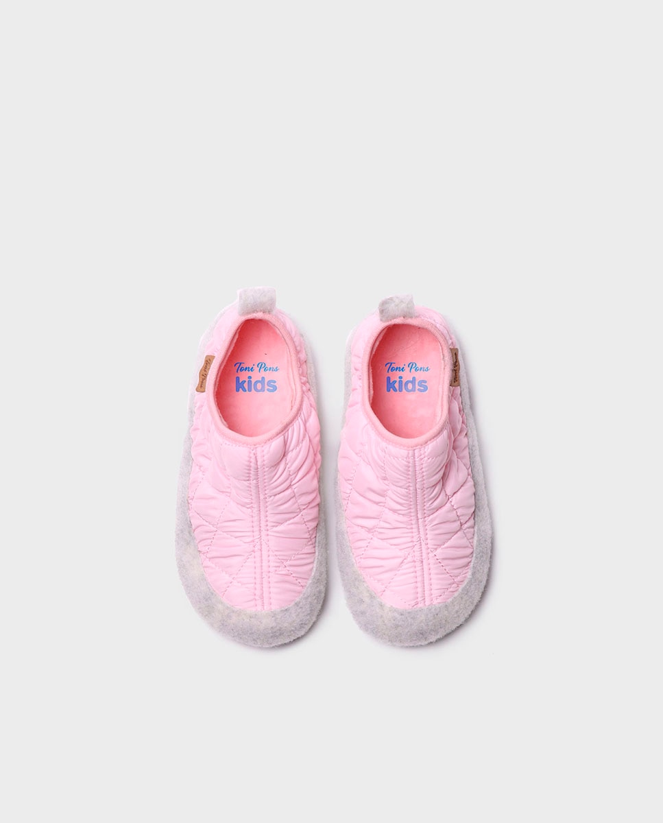 Imagen 3 de Zapatillas de casa cerradas de niños de tejido acolchado - Toni Pons - Rosa Rosa