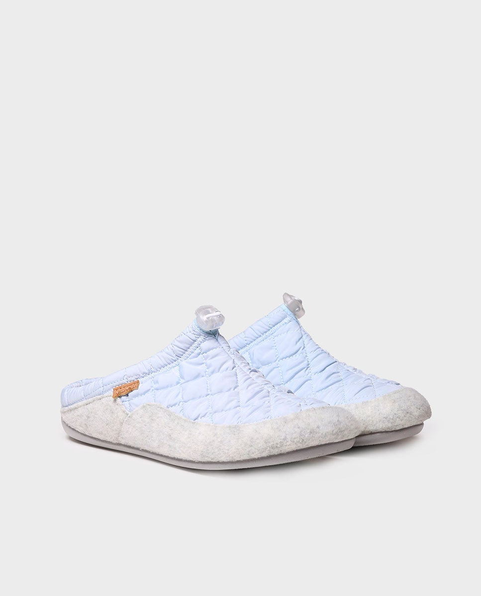 Zapatillas de casa cerradas de mujer de tejido acolchado Blanco Toni Pons Blanco-2