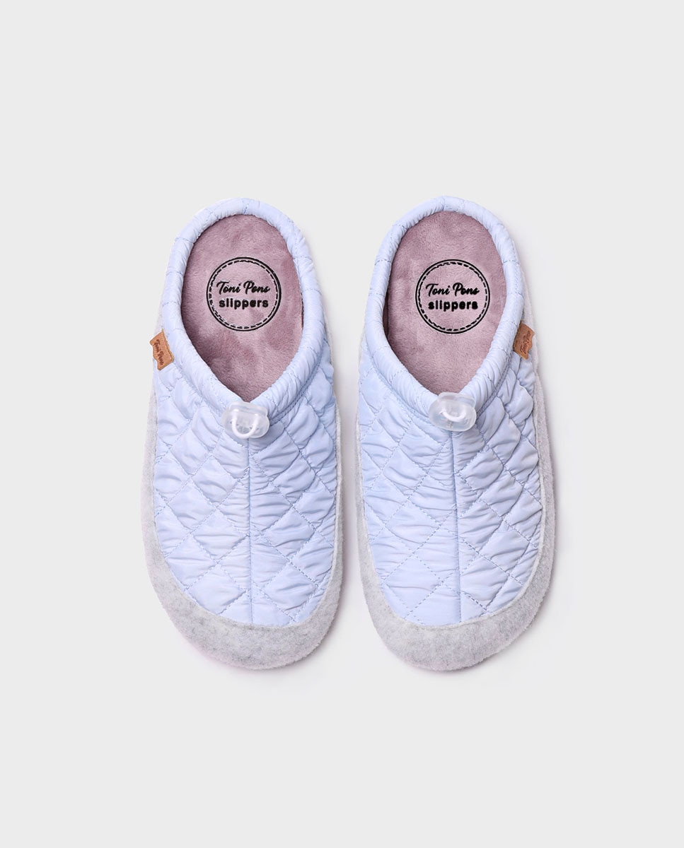 Zapatillas de casa cerradas de mujer de tejido acolchado Blanco Toni Pons Blanco-3