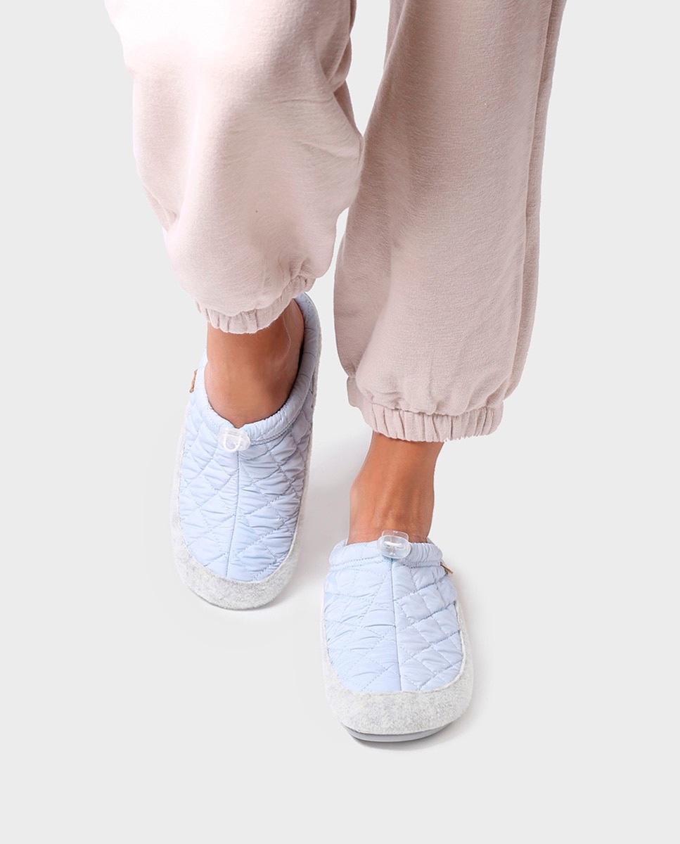 Zapatillas de casa cerradas de mujer de tejido acolchado Blanco Toni Pons Blanco-4